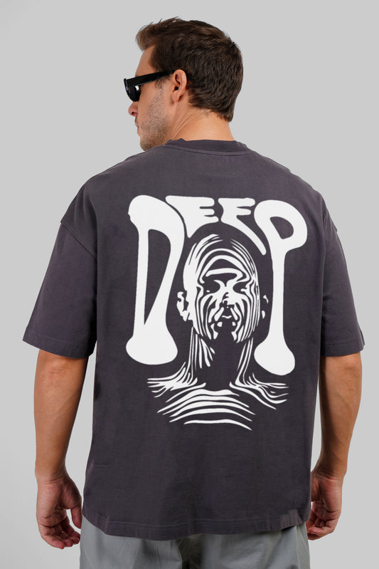 Deep Dark Grey Baggy Fit T-Shirt Men