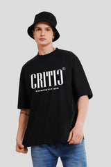 Critic Black Printed Baggy T-Shirt