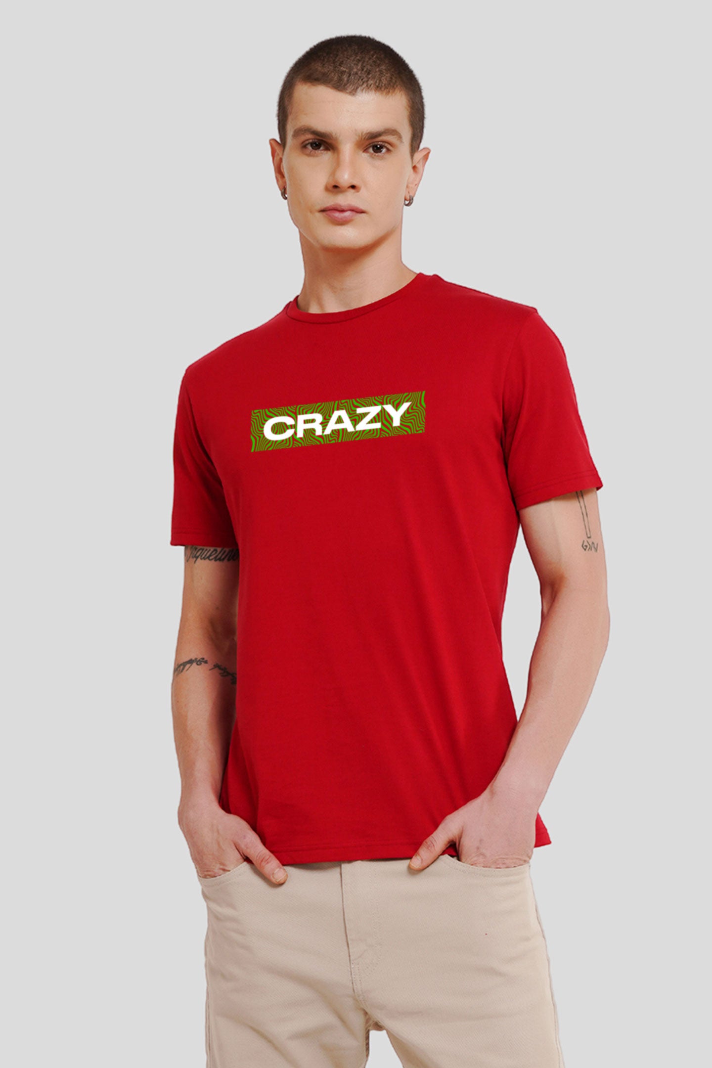 Crazy Red Printed T-Shirt