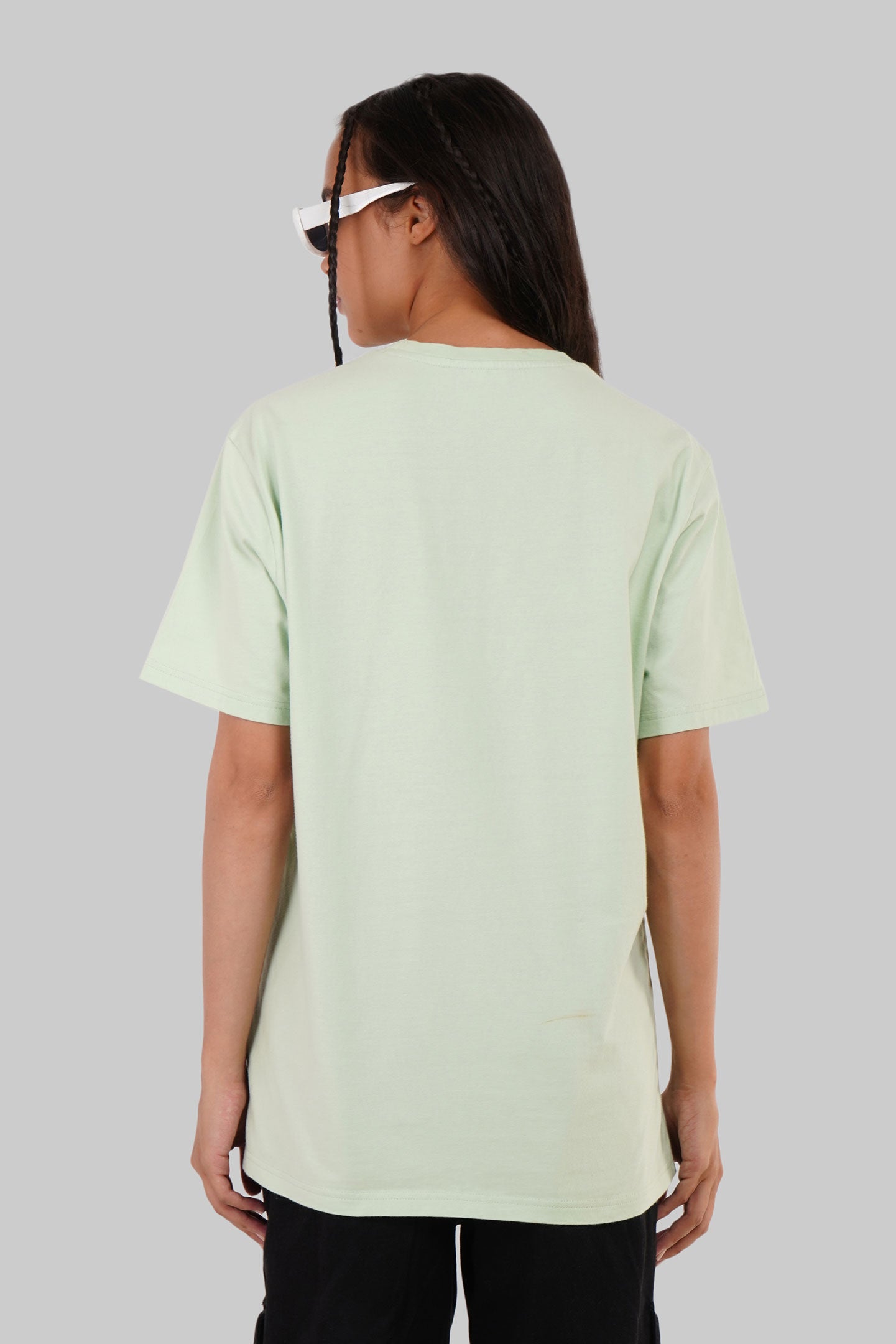 Retro College Classic Pastel Green Boyfriend Fit T-Shirt Women