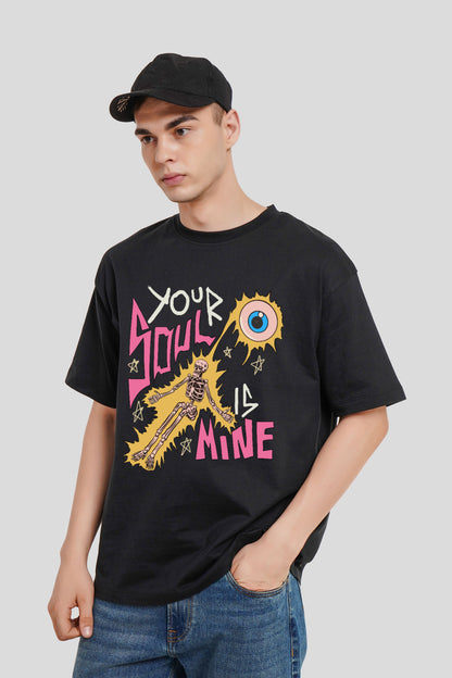 Your Soul Is Mine Black Printed T-Shirt Men Oversized Fit