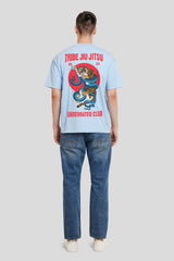 Jiu Jitsu Powder Blue Printed T-Shirt