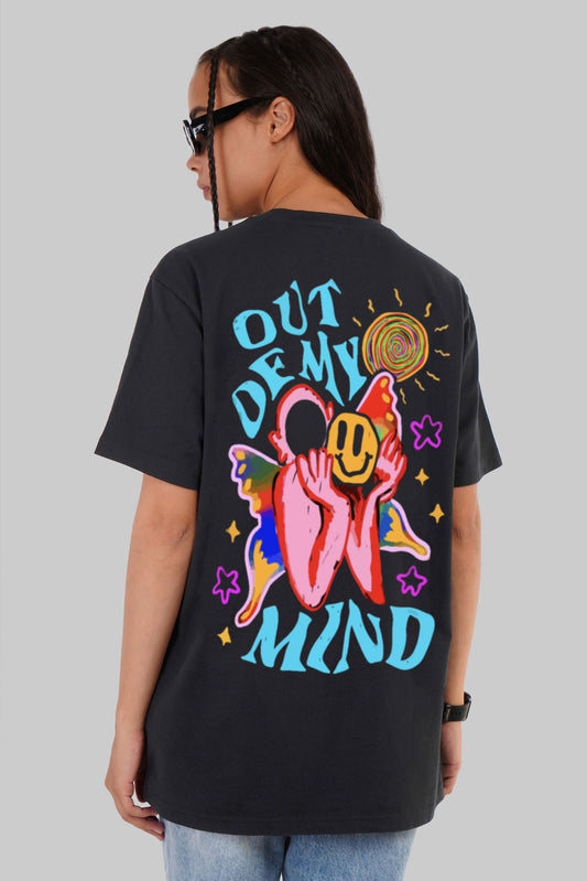 Out Of Mind Black Boyfriend Fit T-Shirt Women Pic 1