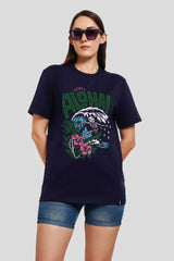 Aloha Navy Blue Printed T-Shirt