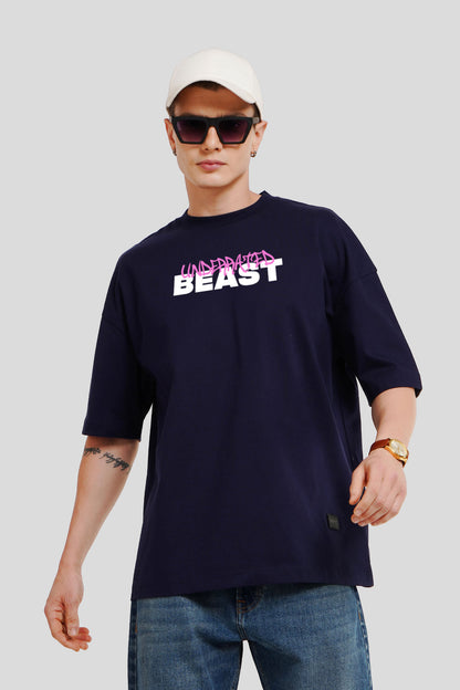 Beast Navy Blue Printed T-Shirt