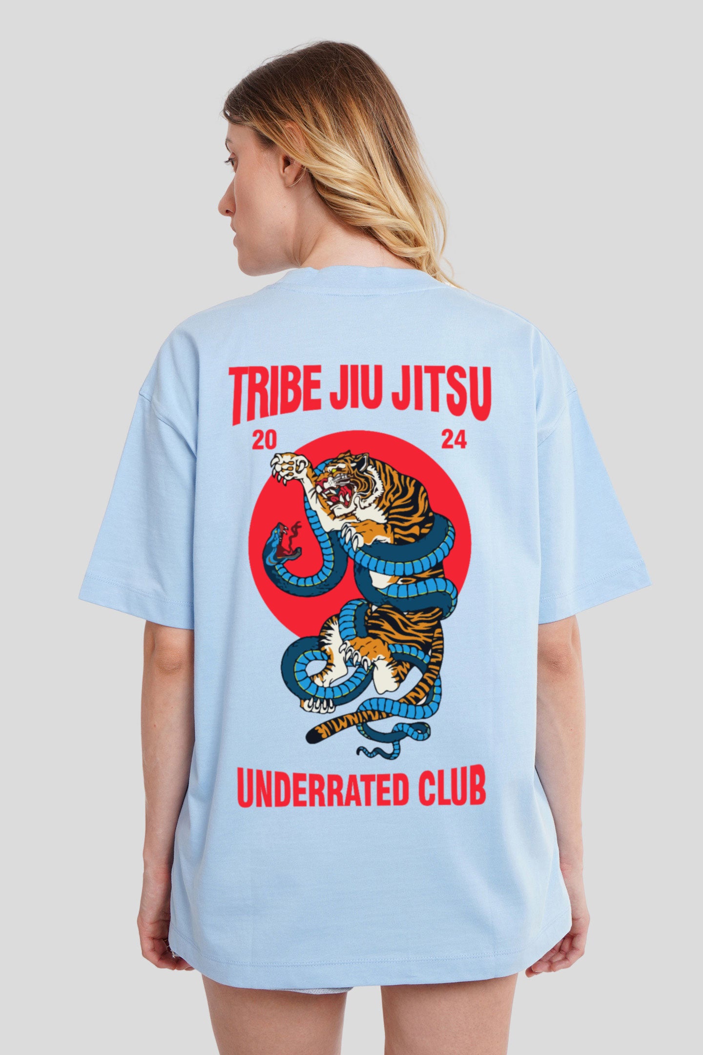 Jiu Jitsu Powder Blue Printed T-Shirt