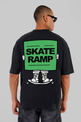 URC Skating Ramp Black Baggy Fit T-Shirt Men