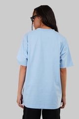 Pizza Punch Powder Blue Printed T-Shirt