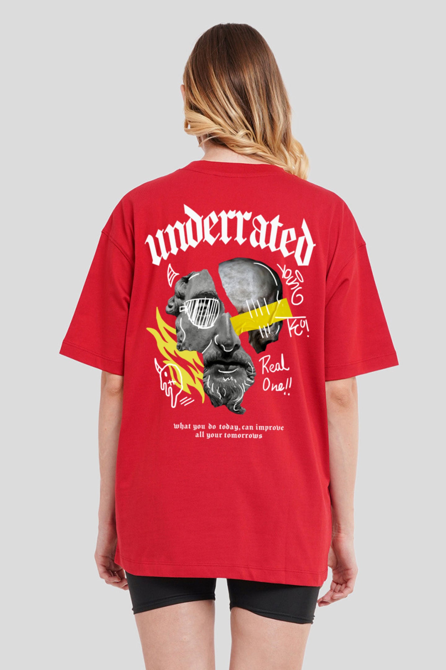 Real One Red Printed T-Shirt