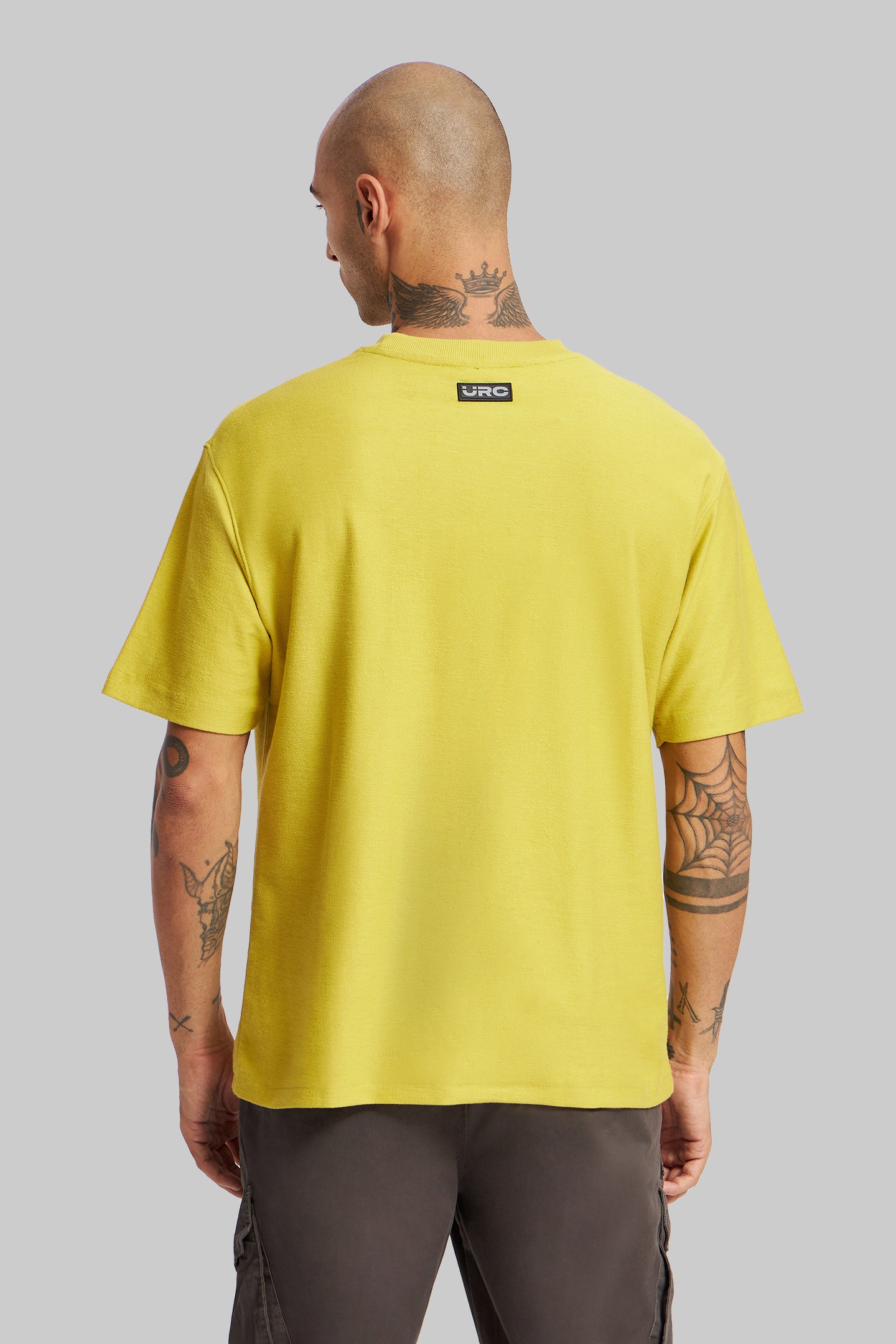 Warm Olive Solid T-Shirt Pic 4