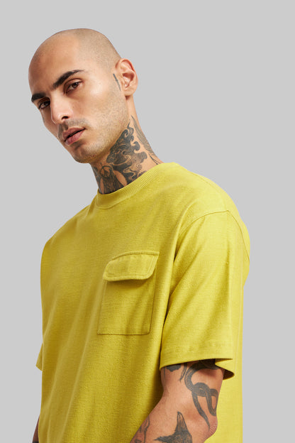 Warm Olive Solid T-Shirt Pic 2