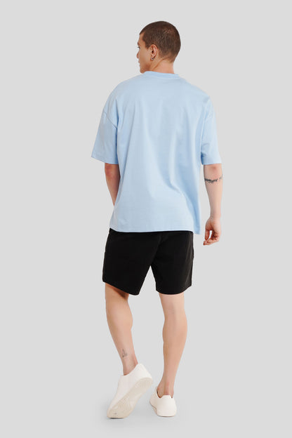 Decent Powder Blue Printed T-Shirt