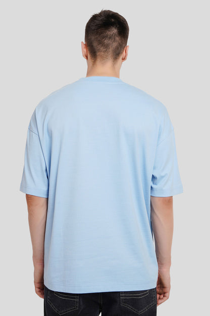 Compassion Powder Blue Printed T-Shirt Men Baggy Fit