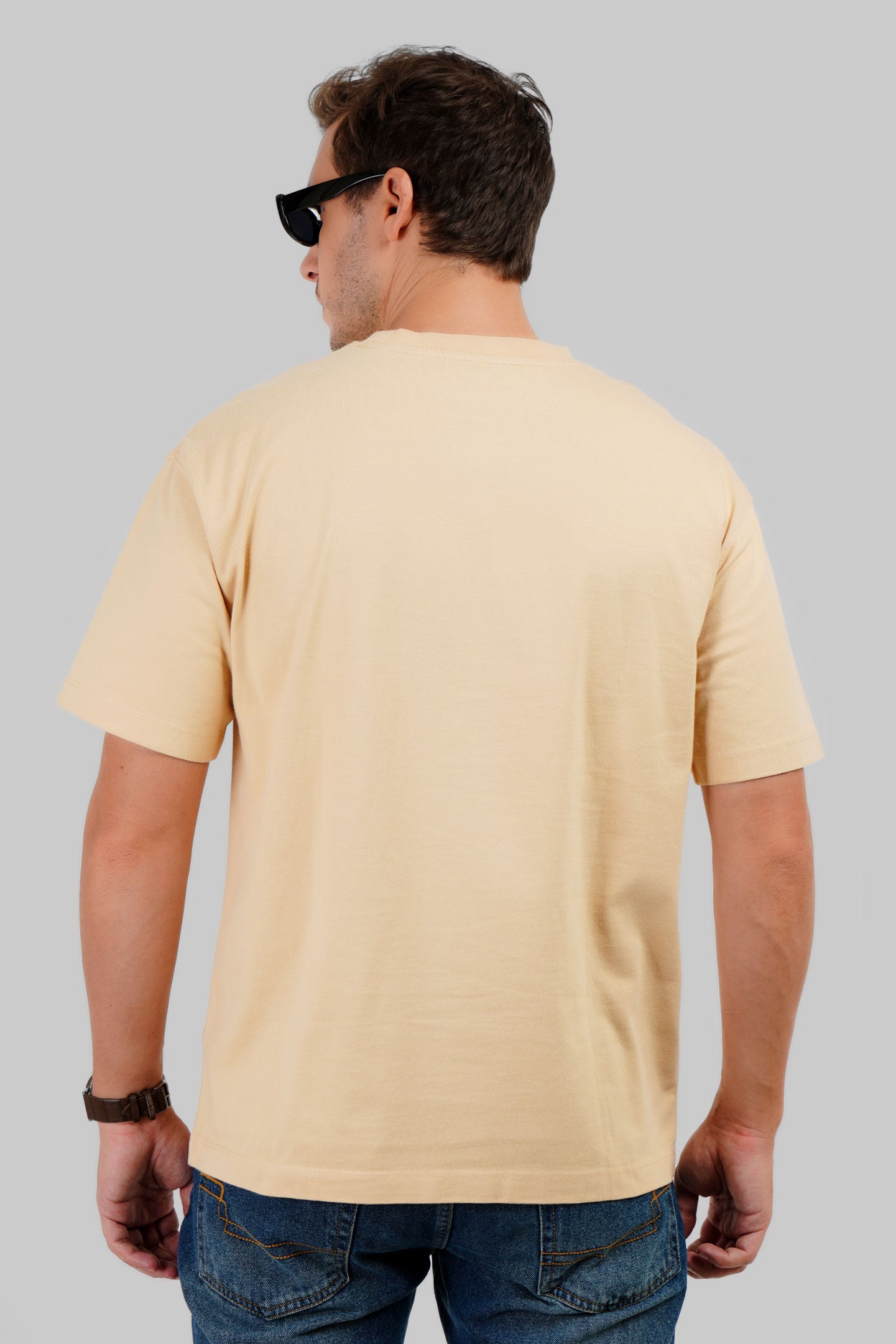 Game On Beige Oversized Fit T-Shirt Men