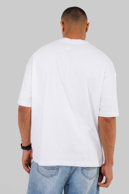 Drip Drop Head White Baggy Fit T-Shirt Men