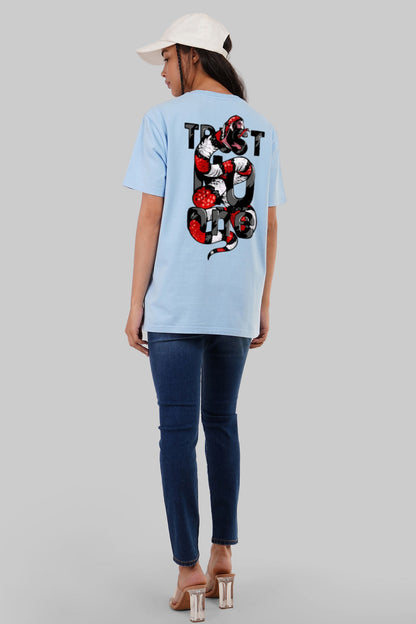 Trust No One 1 Powder Blue Boyfriend Fit T-Shirt Women