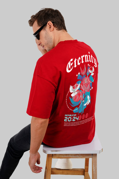 Peaceful Eternity Red Baggy Fit T-Shirt Men