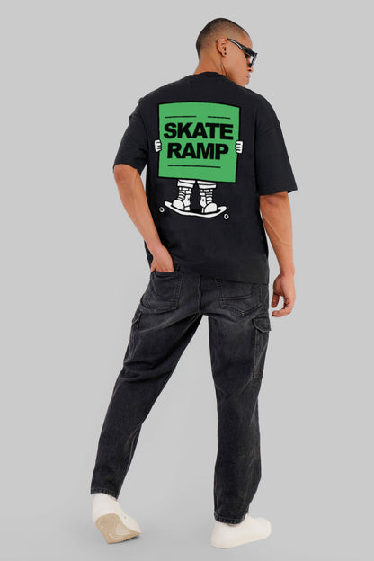 URC Skating Ramp Black Baggy Fit T-Shirt Men