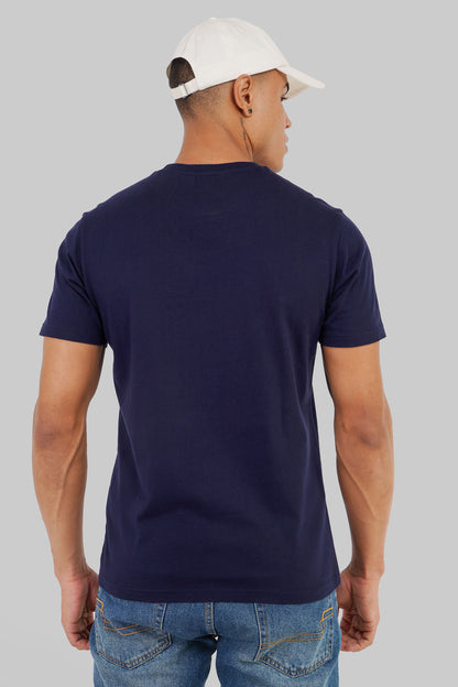 Not Be Misled By Others Navy Blue Printed T-Shirt