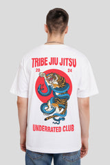 Jiu Jitsu White Printed T-Shirt