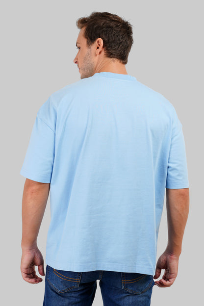 Childish Sky Blue Baggy Fit T-Shirt Men