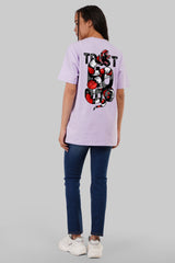 Trust No One 1 Lilac Boyfriend Fit T-Shirt Women