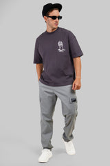 Deep Dark Grey Baggy Fit T-Shirt Men