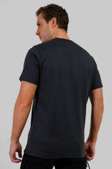 Good Things Take Time Black Regular Fit T-Shirt Men