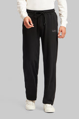 Black Cotton Joggers Pic 1