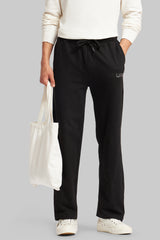 Black Cotton Joggers Pic 4