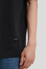 Critic Black Printed T Shirt Men Oversized Fit With Front Design Pic 3