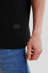 High Black Printed T Shirt Men Baggy Fit With Front Design Pic 3