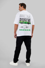 911 Porsche GT White Baggy Fit T-Shirt Men