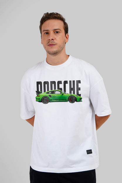 911 Porsche GT White Baggy Fit T-Shirt Men