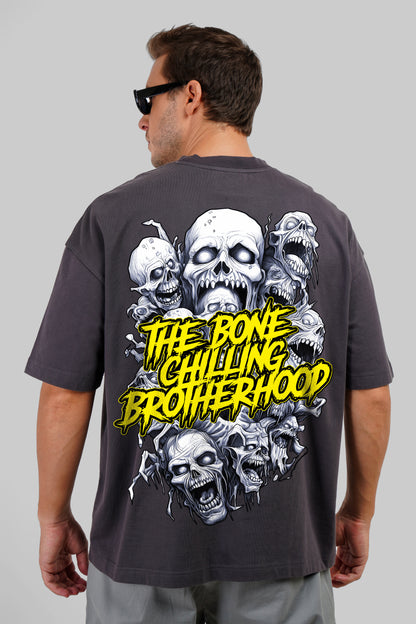 Bone Chilling Brotherhood Dark Grey Baggy Fit T-Shirt Men Pic 1