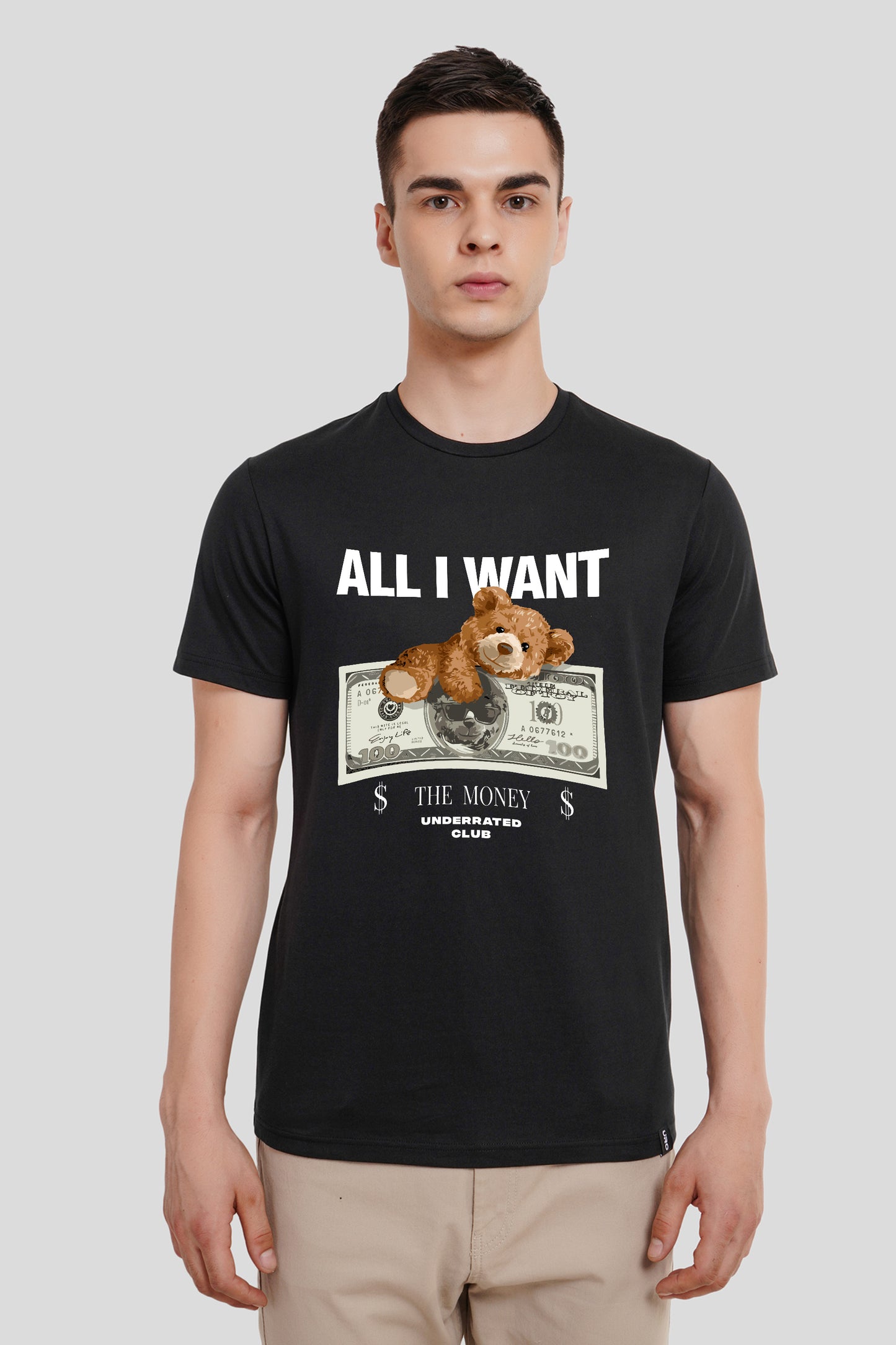 All I Want Black Printed Regular T-Shirt