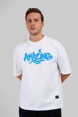 Underrated Amazing White Baggy Fit T-Shirt Men Pic 2