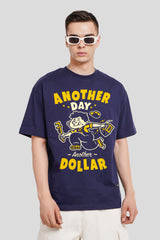 Another Day Another Dollar Navy Blue Printed T-Shirt