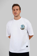 Baby Astronaut White Baggy Fit T-Shirt Men Pic 1