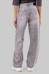 Light Grey High Rise Baggy Women Jeans