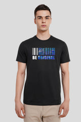 Be Original Neon Black Regular Fit T-Shirt Men Pic 1