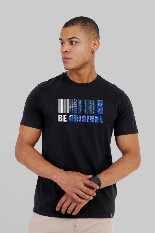 Be Original Neon Black Regular Fit T-Shirt Men