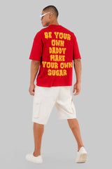 Be Your Own Daddy Red Baggy Fit T-Shirt Men