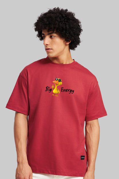 Big Duck Energy Red Oversized Fit T-Shirt Men Pic 2