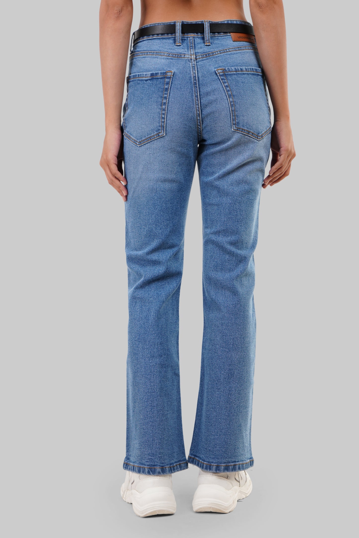 Blue High Rise Bootcut Women Jeans