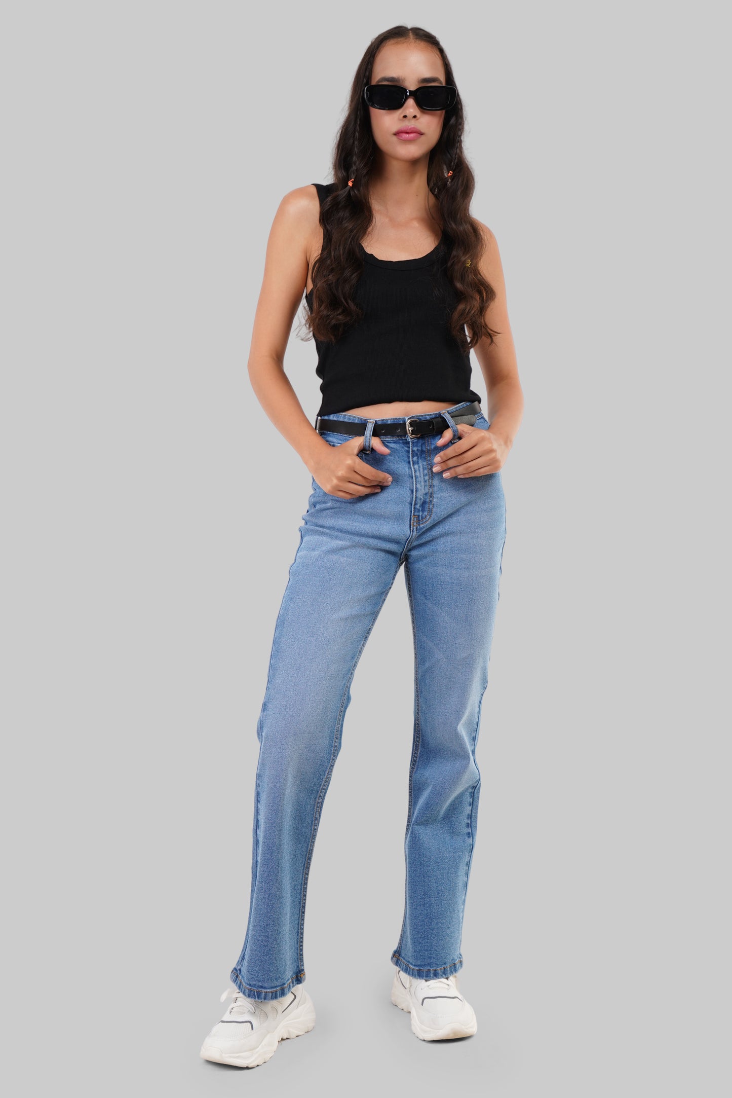 Blue High Rise Bootcut Women Jeans