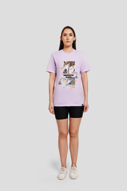 New Gen Vibe Lilac Printed T-Shirt