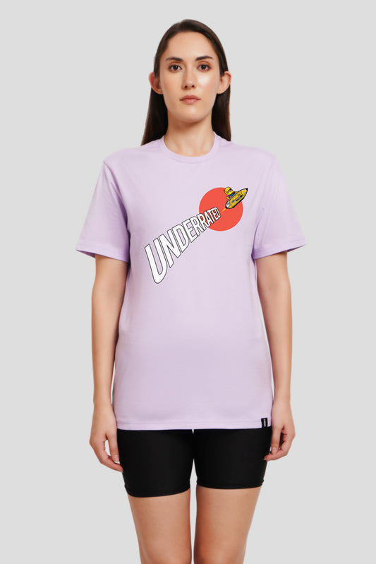 Rocketo Lilac Printed T-Shirt