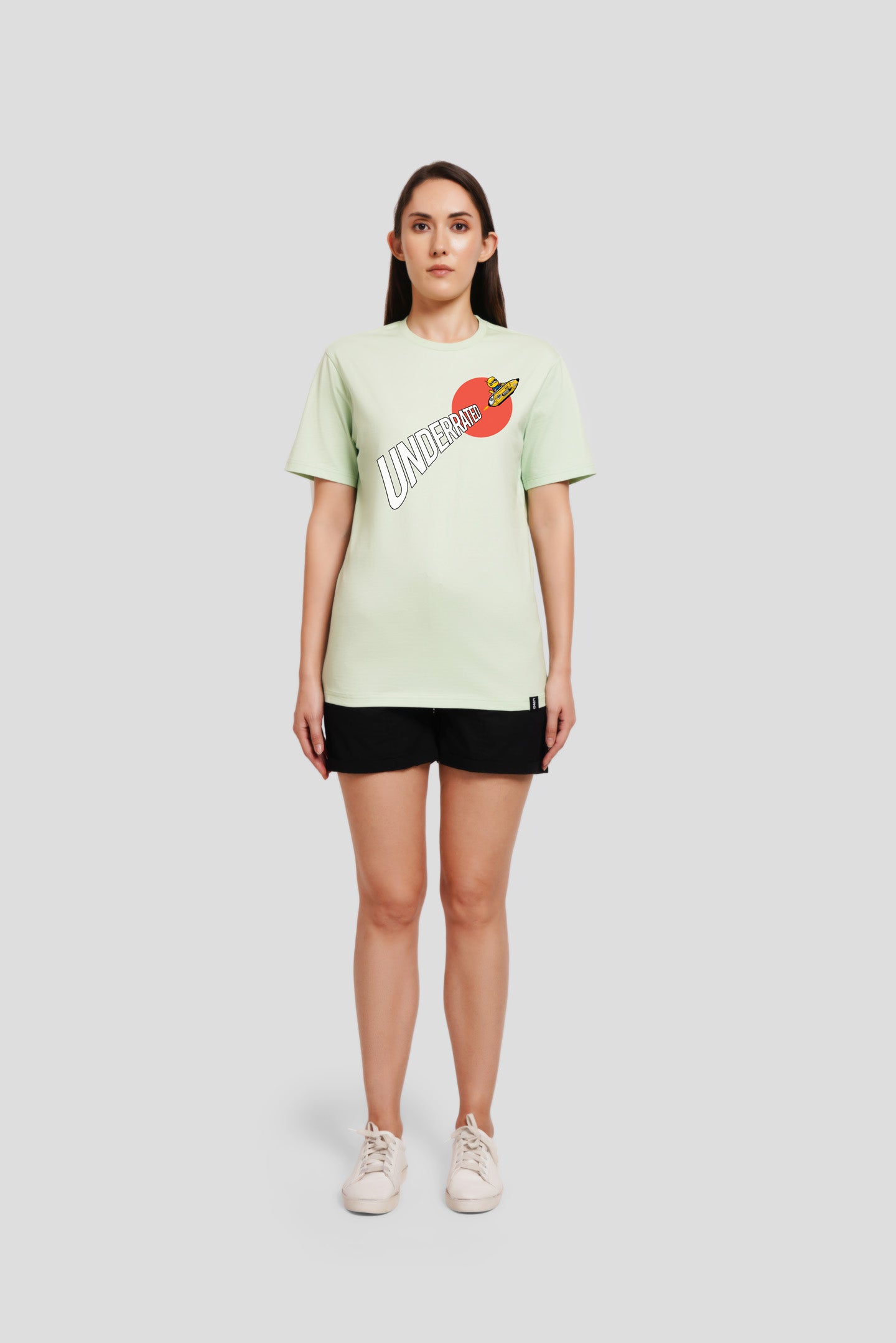 Rocketo Pastel Green Printed T-Shirt