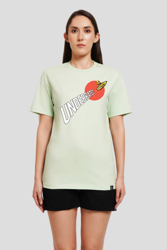 Rocketo Pastel Green Printed T-Shirt